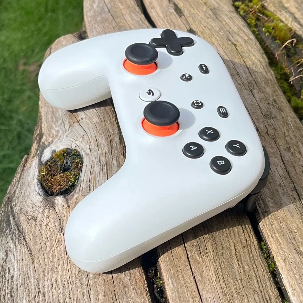 White Google Stadia Game Controller